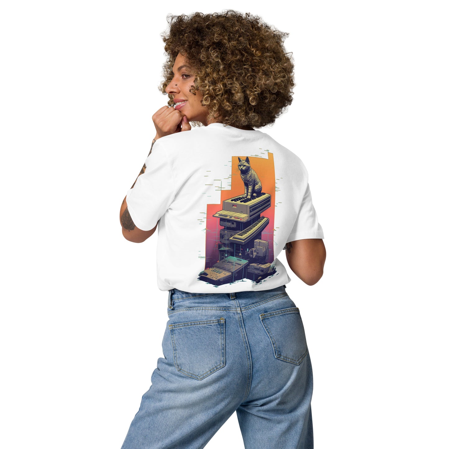 Unisex organic cotton t-shirt - White, L image